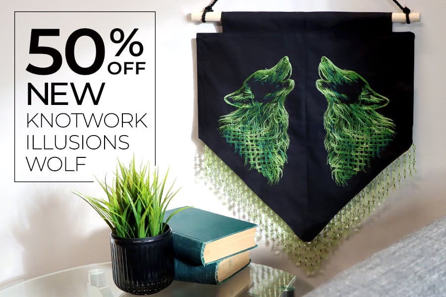 50% off new designs - Image features: Celtic designs on green velvet jacket and white button up