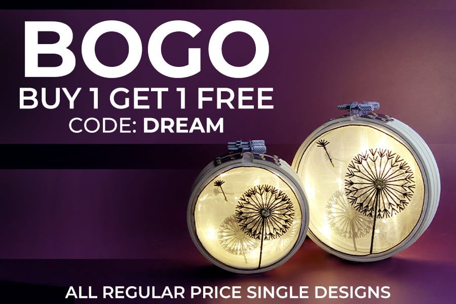 BOGO - buy 1, get 1 FREE - Code DREAM - image features: Dandelion shadowbox