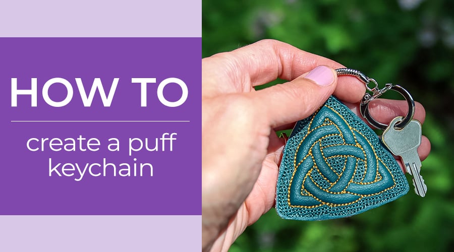 How to create a puff keychain - image features: New celtic keychain